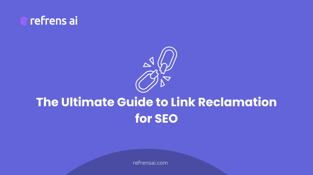 A conceptual digital graphic showing a broken website link being reconnected to illustrate the process of link reclamation.